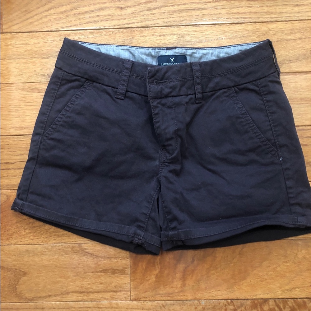 American Eagle Burgundy Midi Shorts